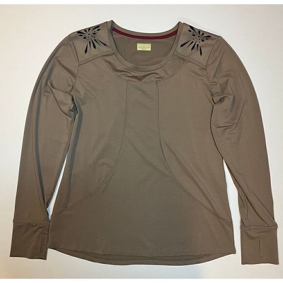 Catherine Malandrino Tops - Catherine Malandrino Long Sleeve Athletic Top, Keyhole Back, Copper Size Large